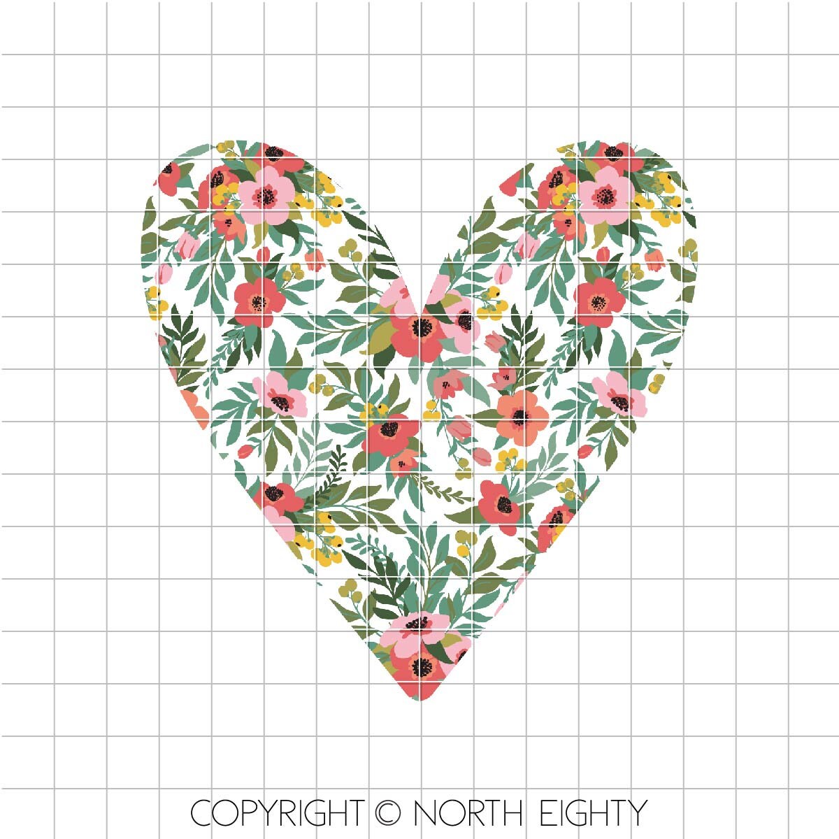 Valentine Sublimation Designs - Floral Heart png - Flowers Digital Download - Clip Art - Flowers