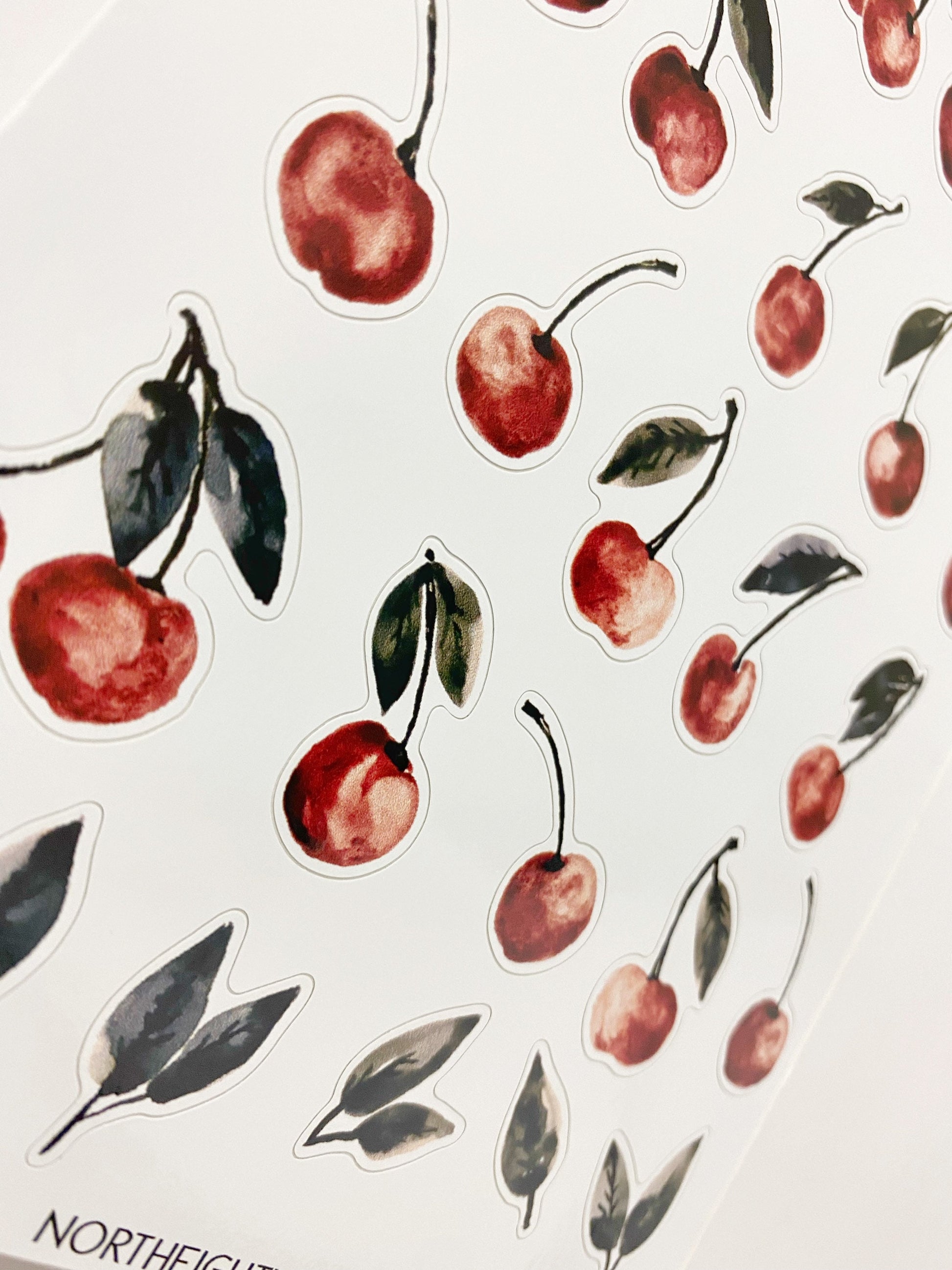 Sticker Sheet - Vinyl Decals - Cherries Sticker Pack - Waterproof - Laptop - Tumbler Decals - Stand Mixer