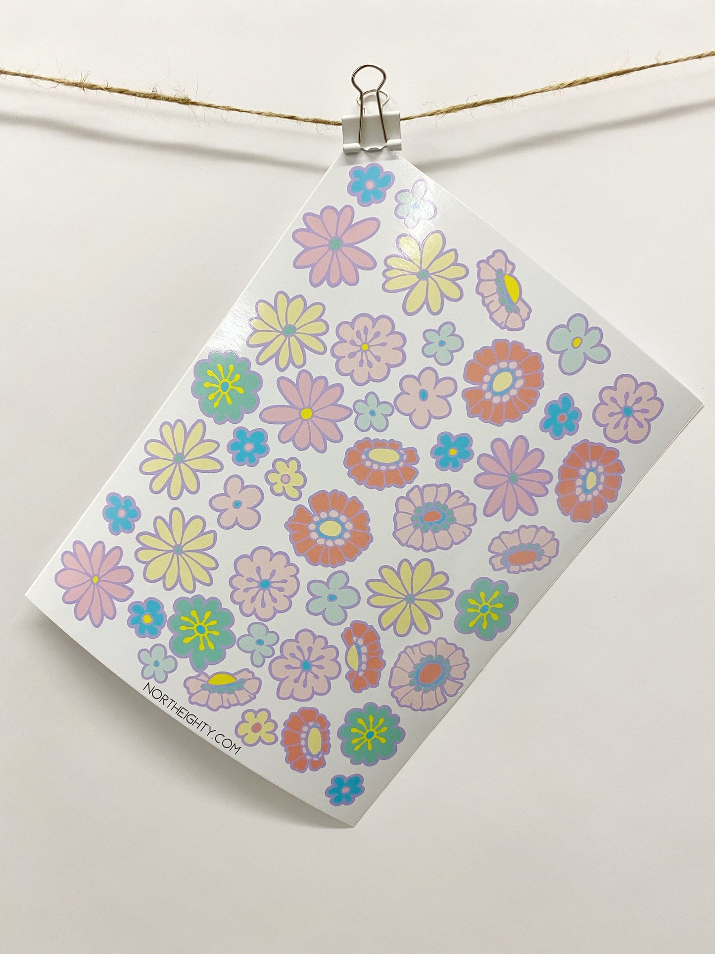 Sticker Sheet - Flower Decals - Daisy Stickers - Waterproof - Laptop - Tumbler Decals - Stand Mixer - Sticker Sheet - Flowers - Vinyl Decals