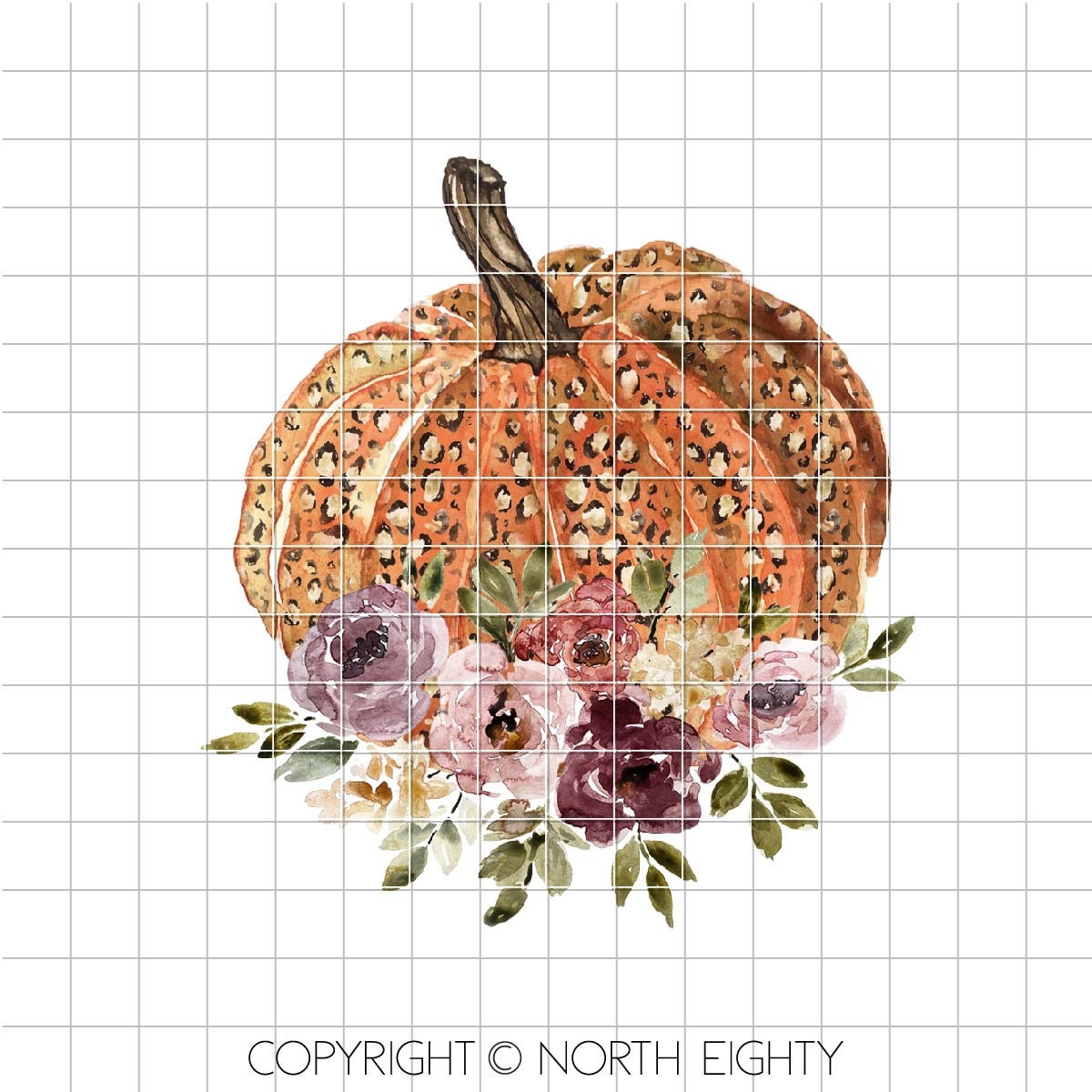Leopard Pumpkin png - Fall Sublimation Design - Digital Download - Autumn - Leopard - Cheetah - Flowers