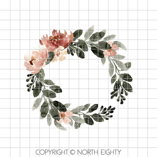 Fall Wreath png - Floral Wreath Sublimation Download - Flowers - Digital - Instant Download