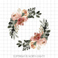 Fall Wreath png - Floral Wreath Sublimation Download - Flowers - Digital - Instant Download