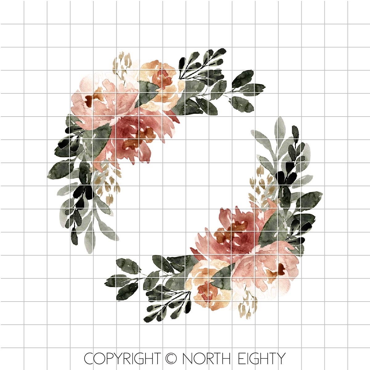 Fall Wreath png - Floral Wreath Sublimation Download - Flowers - Digital - Instant Download