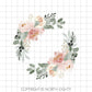 Floral Wreath Sublimation Design png - Flowers Sublimation Transfer Download - Clip Art - Watercolor Flowers