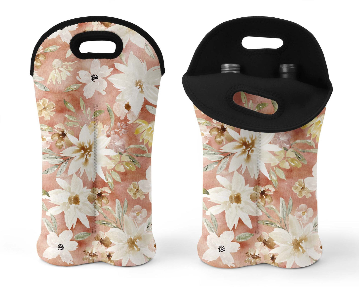 Double Wine Bag Sublimation Design - Wine Gift Bag File - Hostess Gift Sublimation Design - Digital Download - Floral Wine Bag file