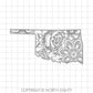 Oklahoma Floral svg cut file - Flower Oklahoma Silhouette