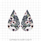 Sublimation Teardrop Earring Design - Floral Digital Download - Bundle - Watercolor Florals - Marble
