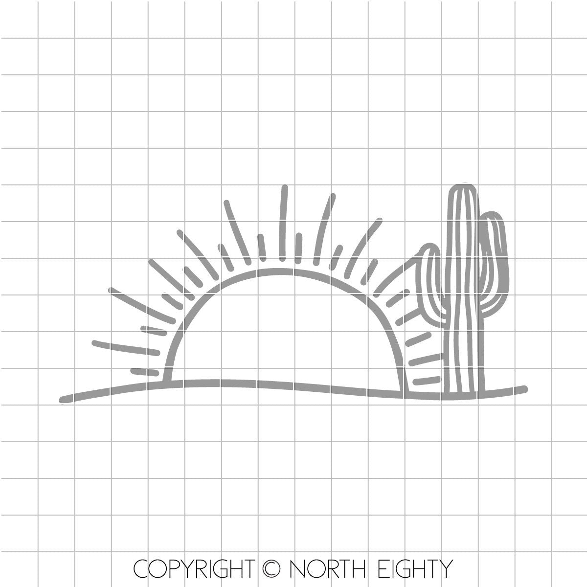 Desert Sunset svg - Cactus - Desert Cut File - Saguaro - Sun - Sunrise