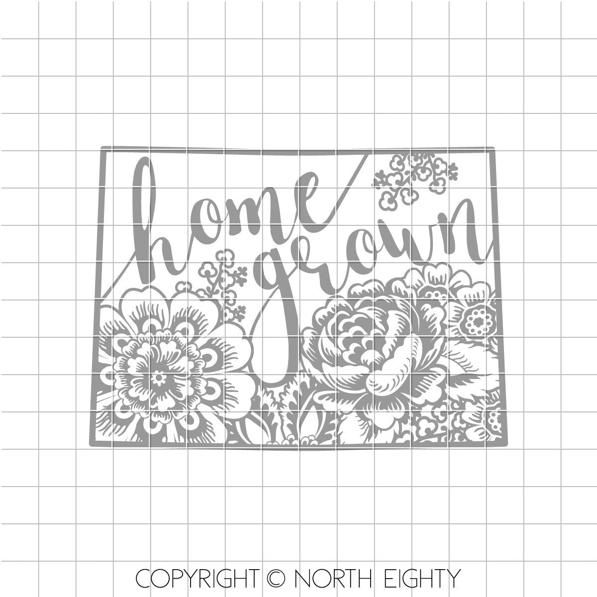 Colorado svg cut file - Home Grown Flowers - Silhouette dxf - vector-Floral svg - Home Grown svg - Colorado