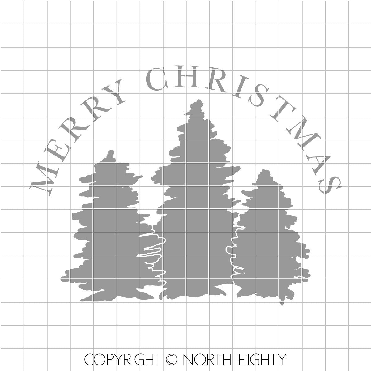 Merry Christmas Trees svg - Pine Tree svg cut file - Christmas svg cut file - Christmas dxf cut file - Christmas dxf cutfile -Trees Vector