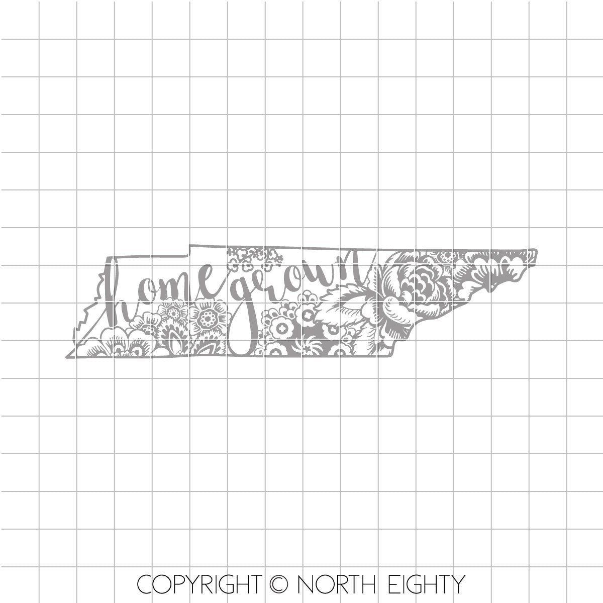 Tennessee svg cut file - Home Grown Flowers - Silhouette dxf - vector-Floral svg - Home Grown svg