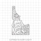 Idaho svg - Idaho Home Grown Floral cut file - Idaho Silhouette - Idaho dxf