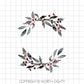 Christmas Wreath Sublimation Design - Christmas Sublimation Bundle Download - Wreath png Set - Christmas Frames