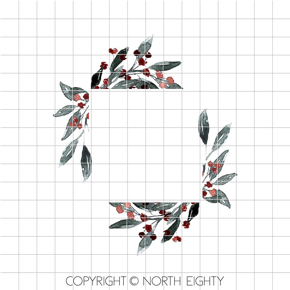 Christmas Wreath Sublimation Design - Christmas Sublimation Bundle Download - Wreath png Set - Christmas Frames