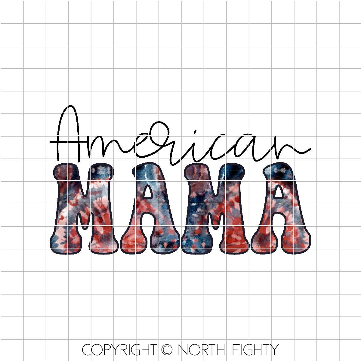 American Mama Sublimation Design Download - America PNG - Patriotic Digital Download - Waterside Image - Sub Design - Tie Dye
