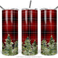 Christmas Tumbler png - 20 oz Skinny Sublimation png - Trees - 20 oz Tumbler Download - Christmas Plaid png
