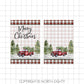 Christmas Garden Flag Sublimation Design - Yard Flag png - Christmas Sublimation png - Sublimation Design - Plaid - Red Truck