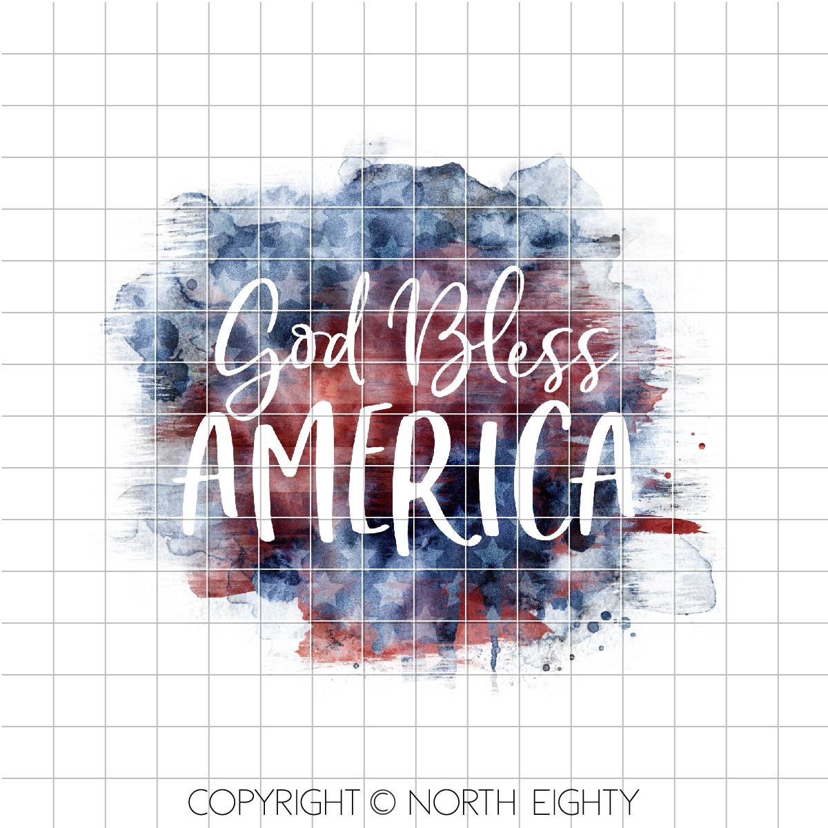 4th of July png - God Bless America Download - Patriotic png - Waterside Image - Transfer Design - God Bless America