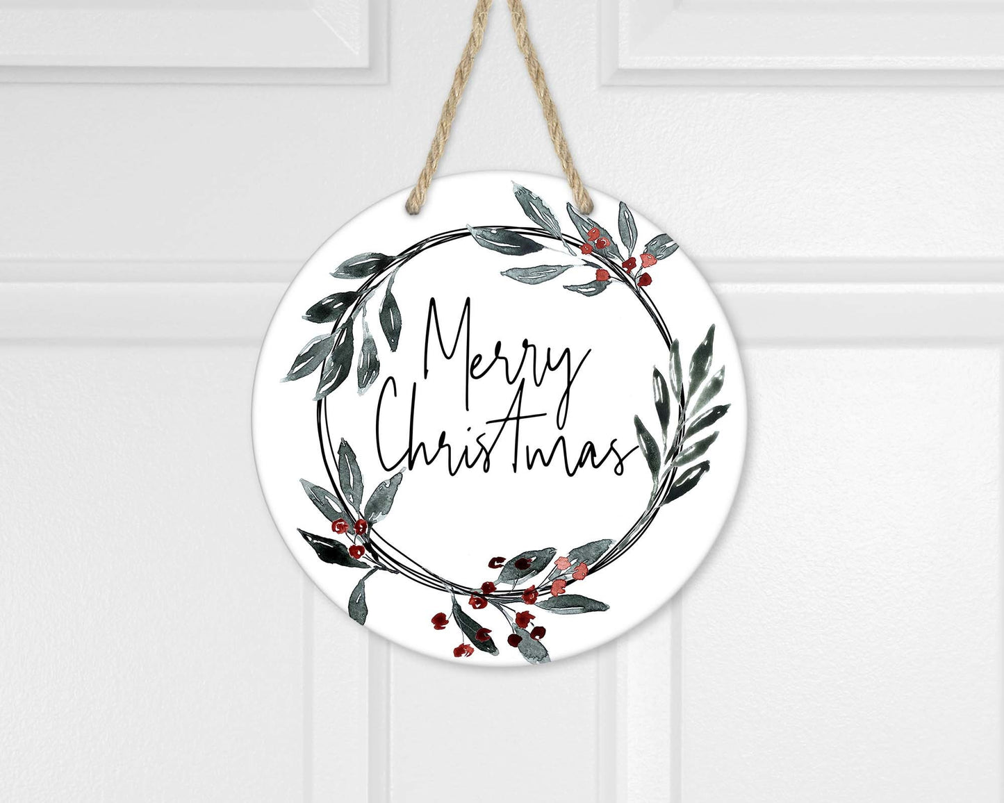 Wreath Sublimation Design Download - Merry Christmas Wreath png