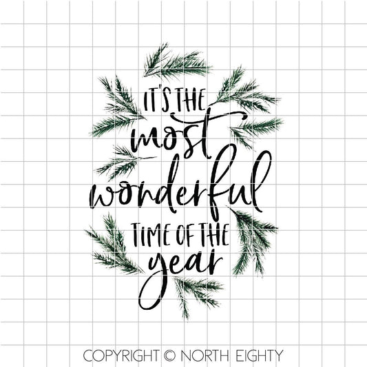 Christmas Sublimation png - It's The Most Wonderful Time Of The Year - instant download -Clip Art - Christmas Sublimation Design