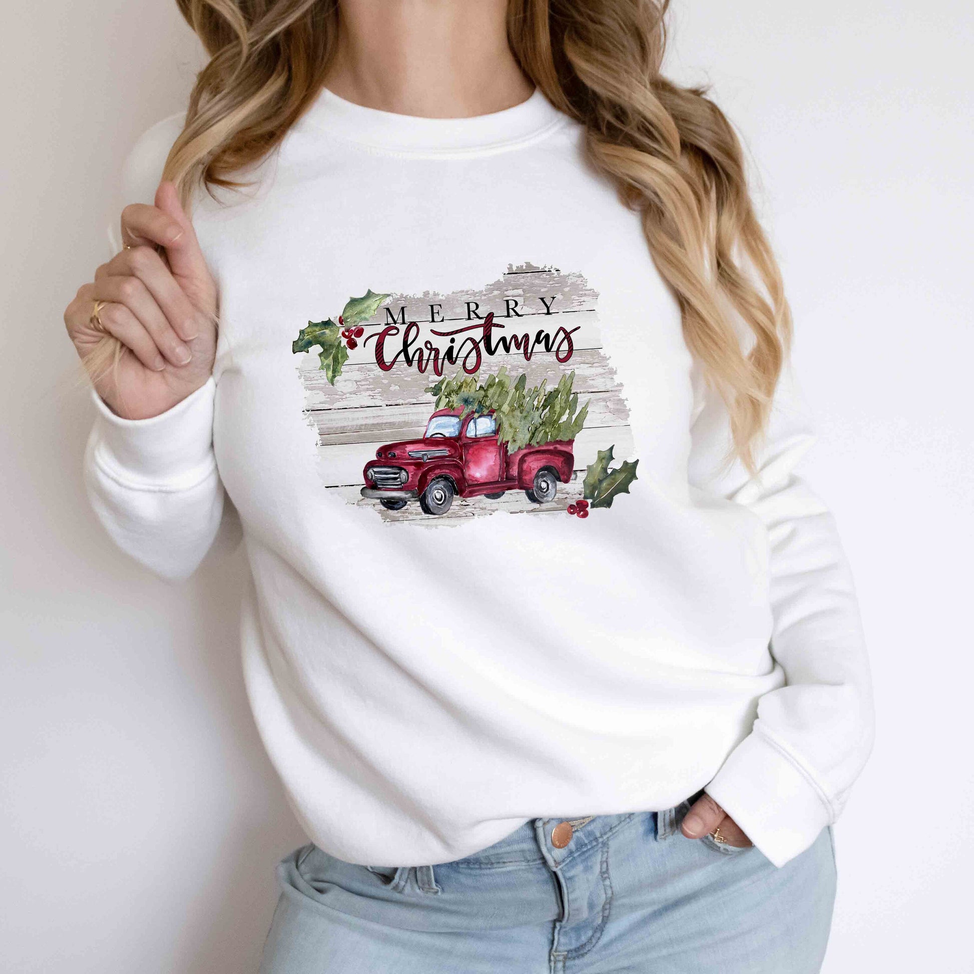 Red Truck png - Merry Christmas Sublimation Graphic - PNG - Christmas Shirt Design