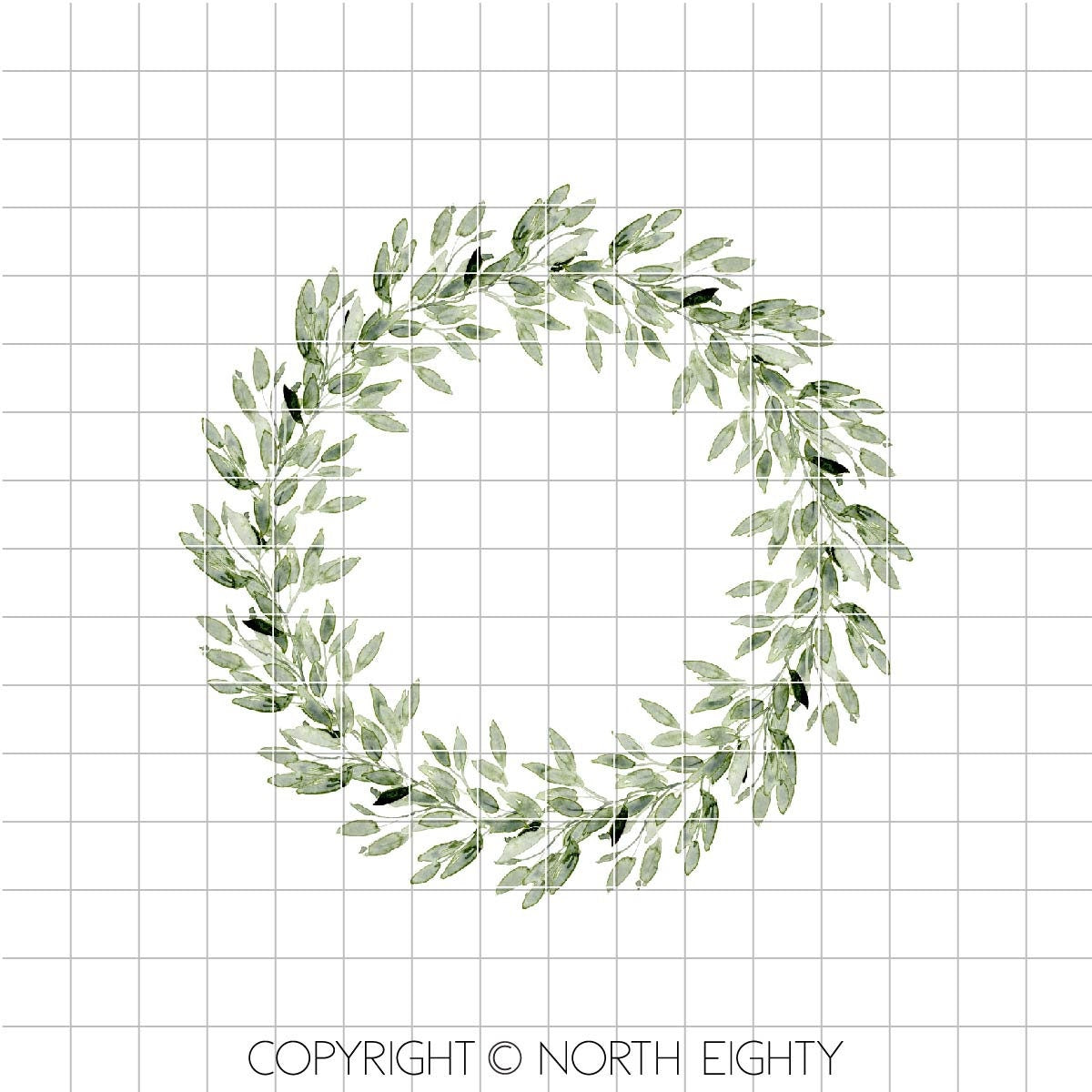 Christmas png - Wreath Digital Download - Round Wreath Clip Art - Door Hanger Sublimation Design - Ornament png
