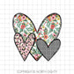 Hearts Sublimation Design - Valentine's Day Digital Download - Clip Art - Three Hearts