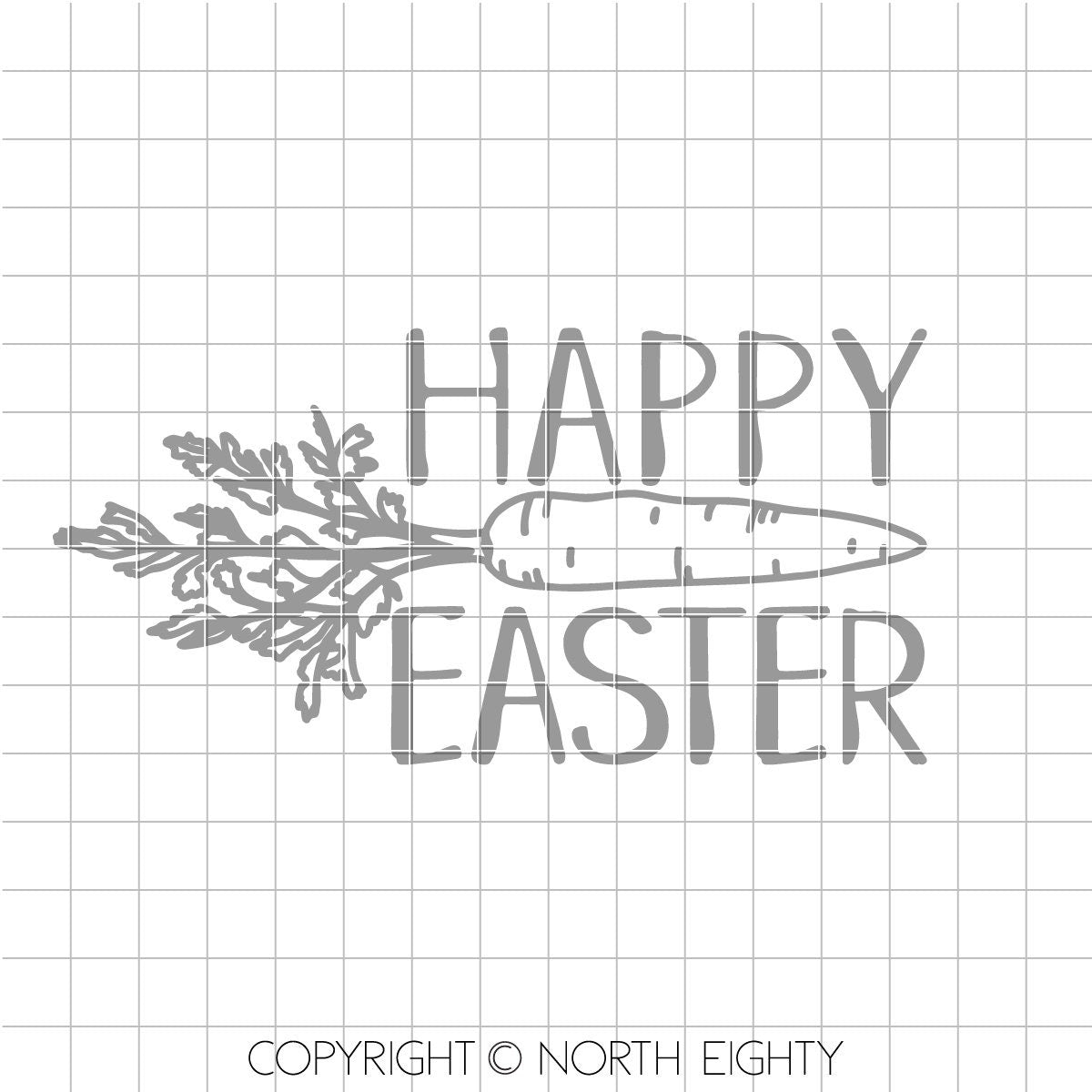 Happy Easter Carrot svg cut file - Easter dxf - Carrot Illustration