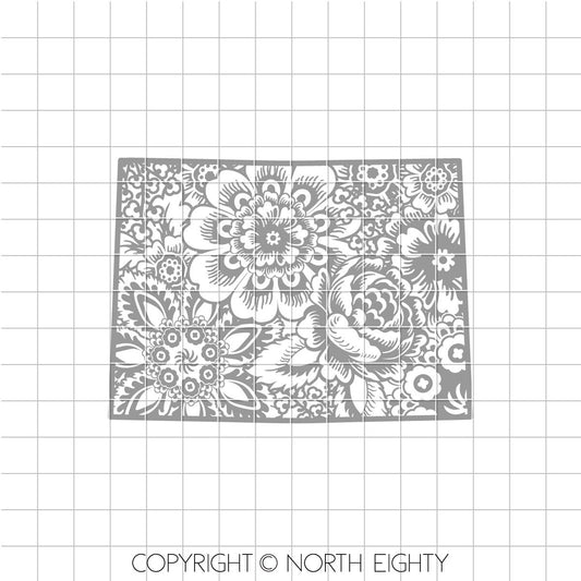 Colorado Floral svg cut file - Flower Colorado Silhouette - State Design svg