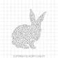 Easter svg - Leopard Bunny cut file - Easter dxf - Leopard Cut File - Silhouette dxf - cut files for silhouette - cheetah - Leopard