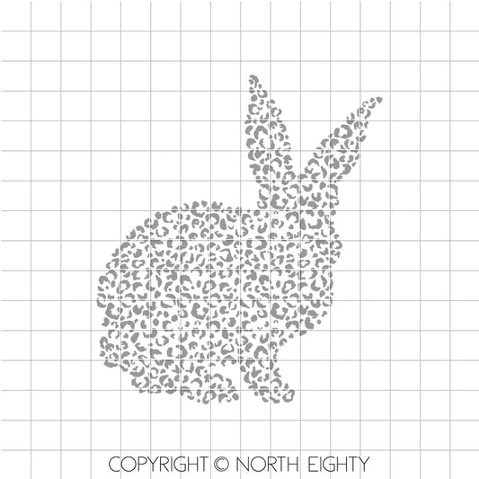 Easter svg - Leopard Bunny cut file - Easter dxf - Leopard Cut File - Silhouette dxf - cut files for silhouette - cheetah - Leopard