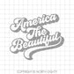 America The Beautiful svg cut file - Patriotic svg - 4th of July cut file - Retro svg - America dxf
