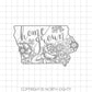 Iowa svg cut file - Home Grown Flowers - Silhouette dxf - vector-Floral svg - Home Grown svg