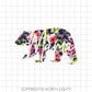 Mama Bear Sublimation Design png - Mama Digital Download - Floral Clip Art - Watercolor floral - Sublimation - Waterslide