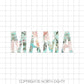 Mama Sublimation Design png - Mom Flower Digital Download - Floral Clip Art - Watercolor floral - Sublimation - Waterslide