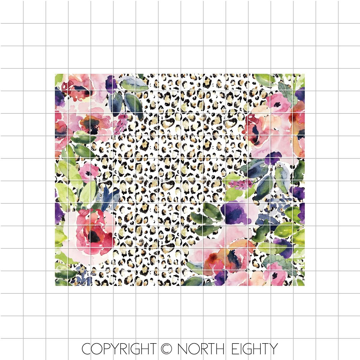 Skinny Tumbler png - 20 oz Sublimation Digital Download - Clip Art - Watercolor Flowers - 20 oz Tumbler Download - Leopard