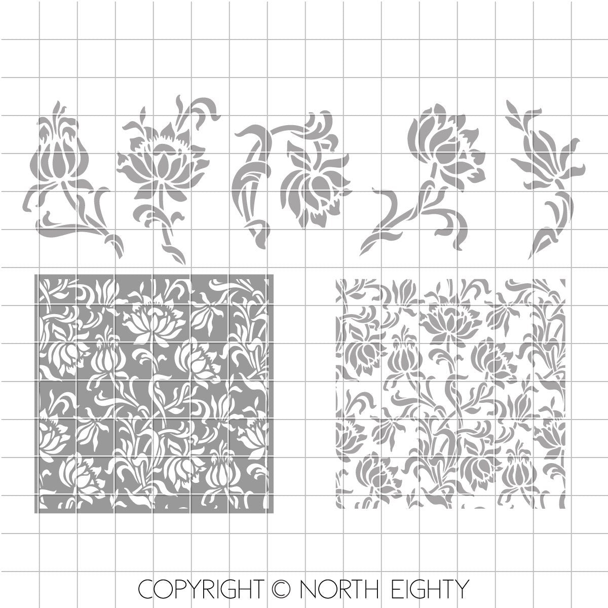 Floral Stencils - Flowers and Frames svg cut file - floral stencil - Flower Bundle - Stencil - Floral Stencil - Flower svg - Bundle Set