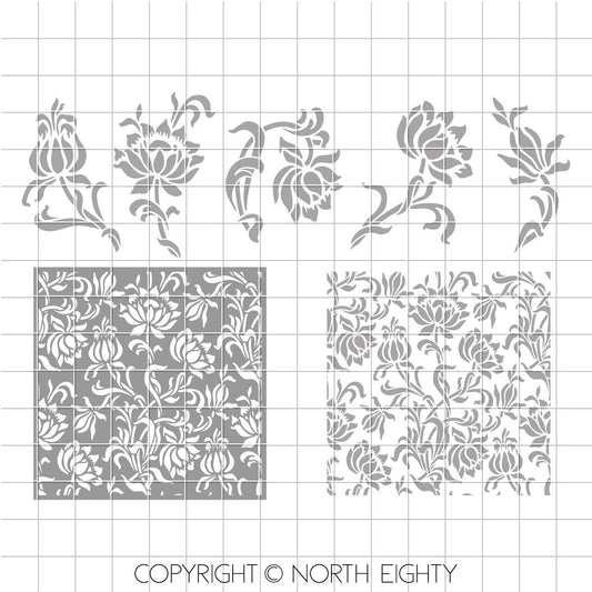 Floral Stencils - Flowers and Frames svg cut file - floral stencil - Flower Bundle - Stencil - Floral Stencil - Flower svg - Bundle Set