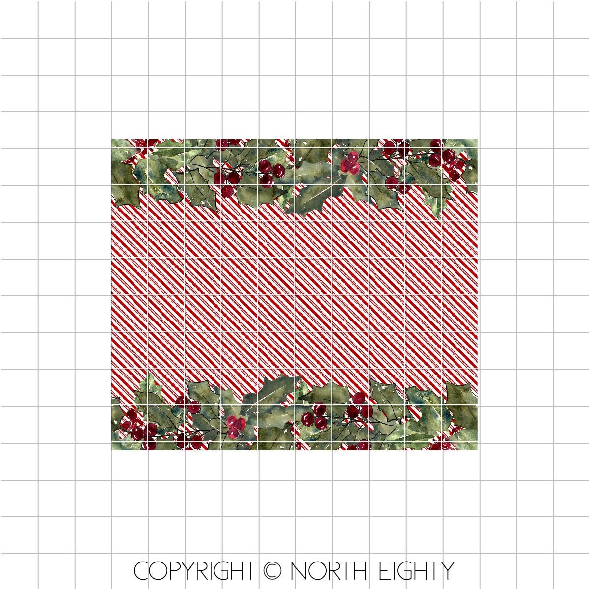 Christmas Tumbler png - 20 oz Skinny Sublimation png - Holly - 20 oz Tumbler Download - Christmas - Candy Cane
