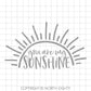 You Are My Sunshine svg - Sunshine cut file - Sun