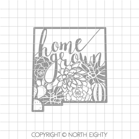 New Mexico cactus svg cut file - Home Grown New Mexico Cutfile - New Mexico Silhouette dxf - New Mexico vector- New Mexico cactus svg - svg