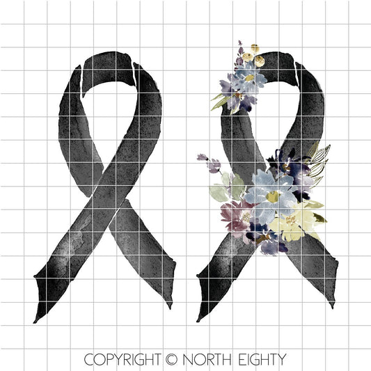 Black Awareness Ribbon - Black Ribbon png - Awareness Ribbon png - Sublimation png - Black Ribbon - Awareness png - Melanoma - Ribbon png